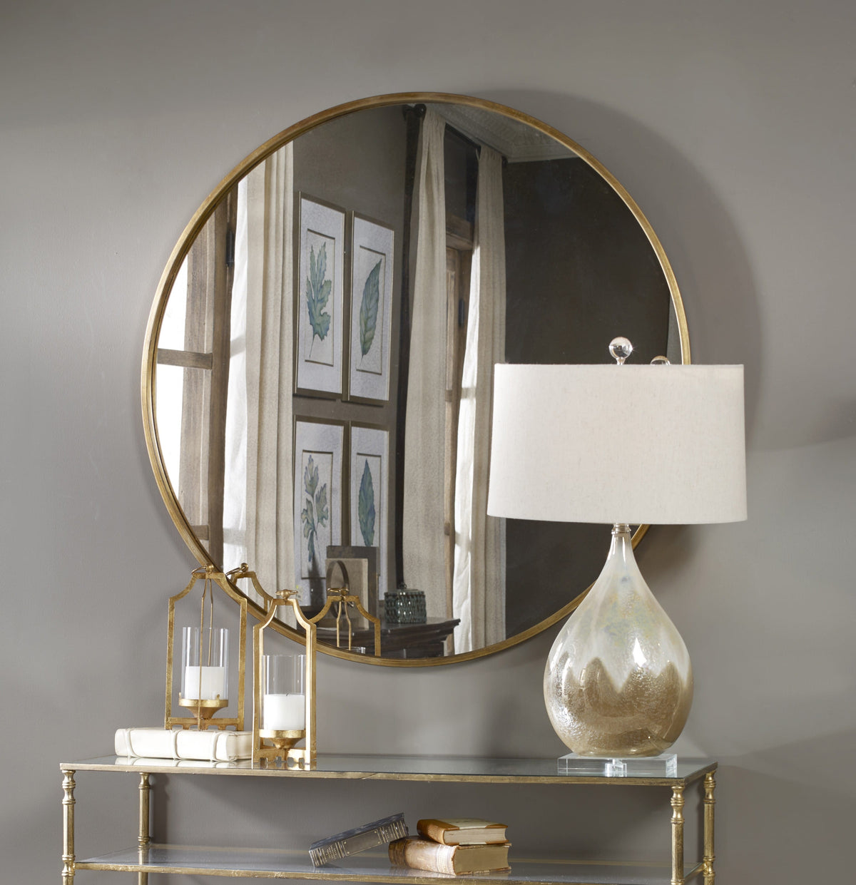 Uttermost Mirrors Junius Round Gold Mirror House of Isabella UK