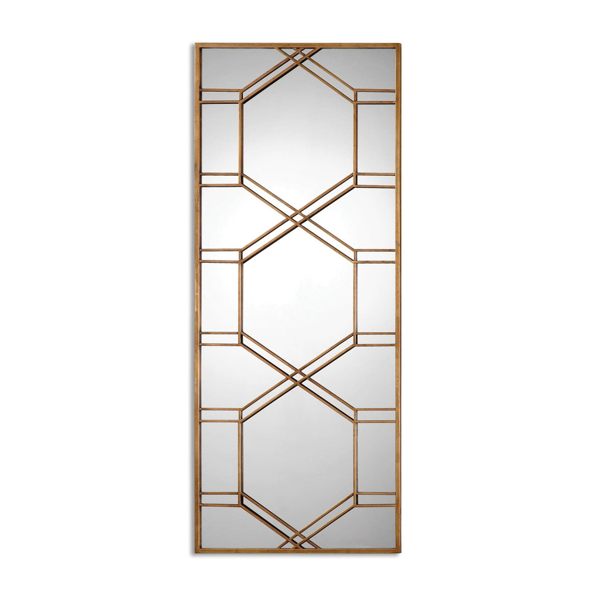 Uttermost Mirrors Kennis Gold Leaf Leaner Mirror House of Isabella UK