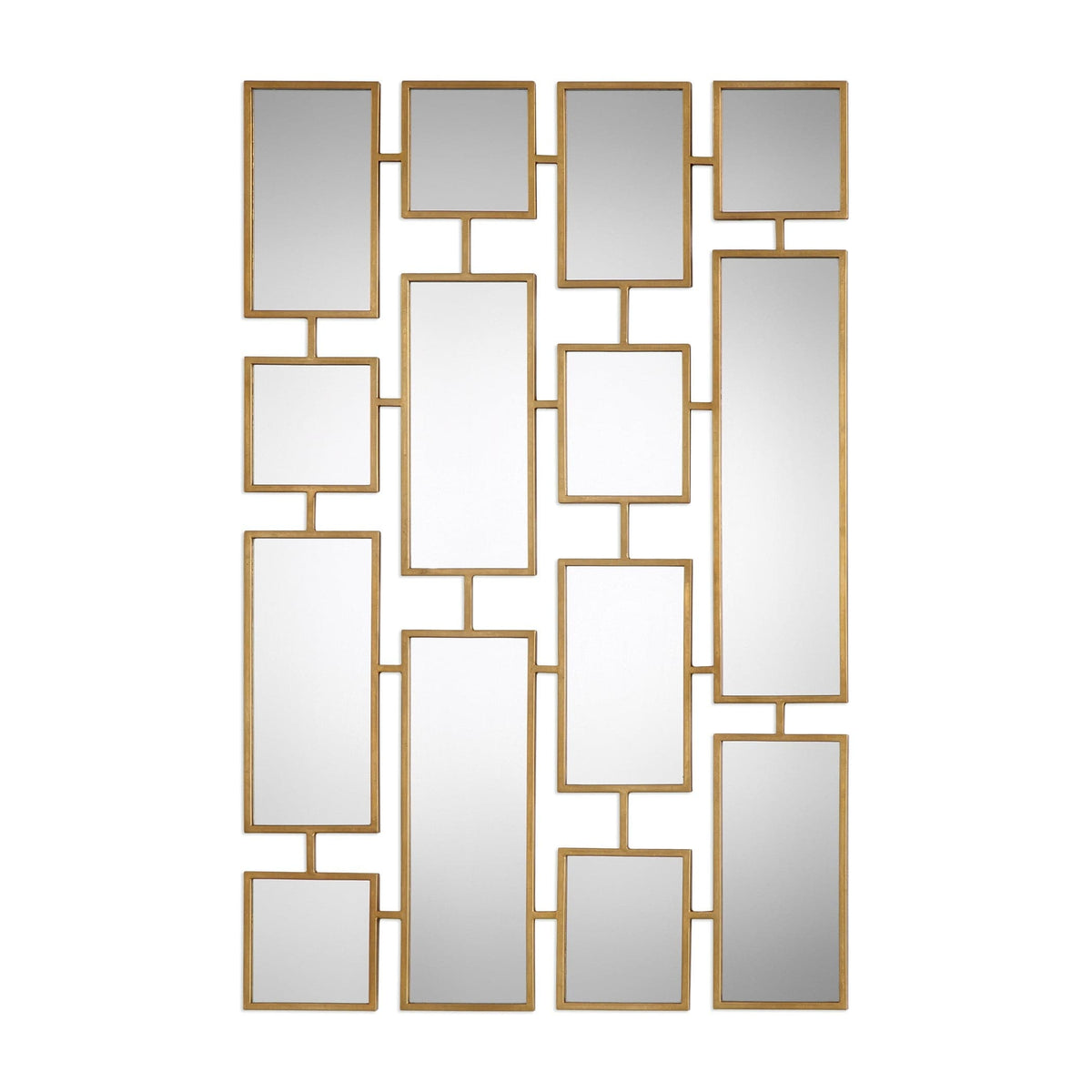 Uttermost Mirrors Kennon Forged Gold Rectangles Mirror House of Isabella UK