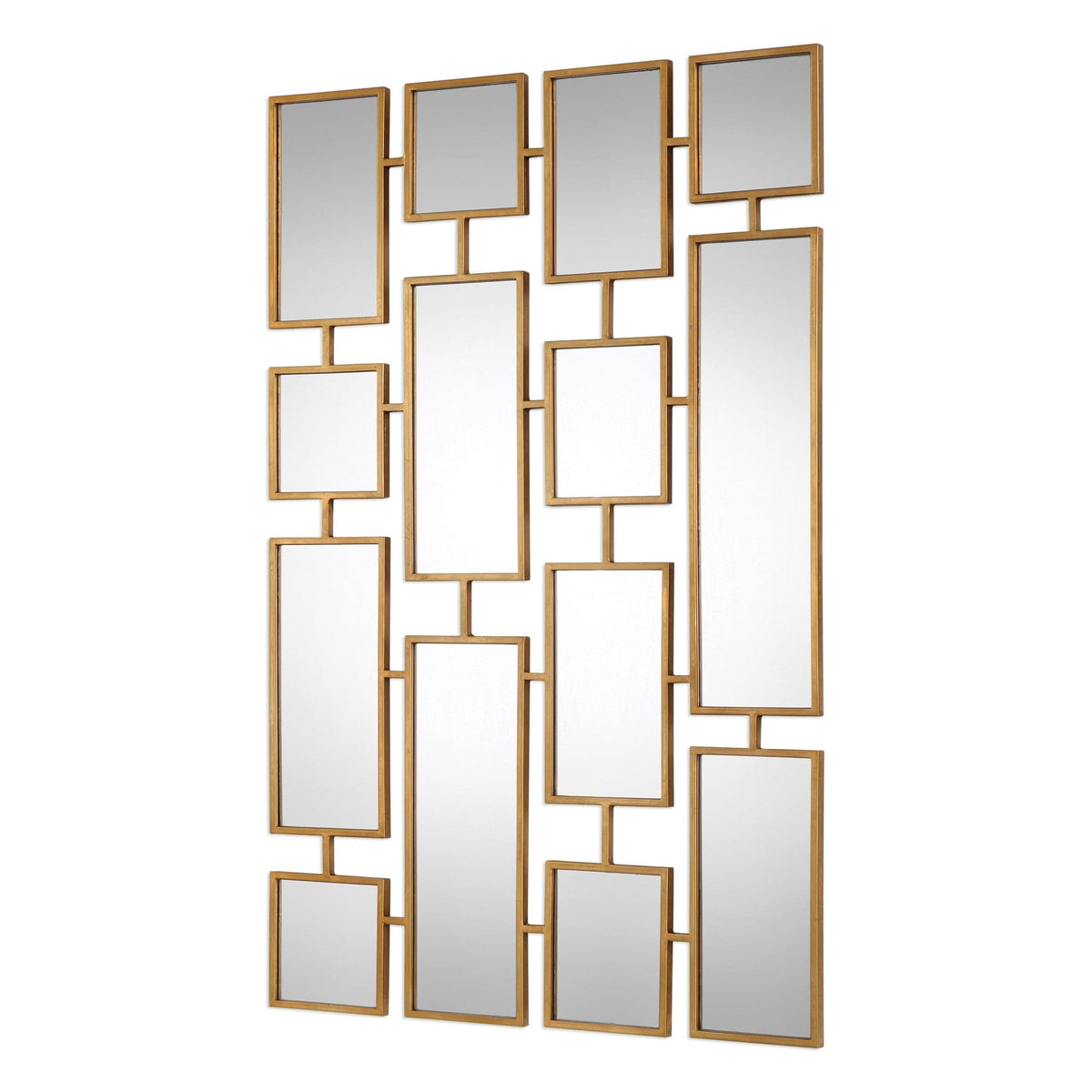 Uttermost Mirrors Kennon Forged Gold Rectangles Mirror House of Isabella UK