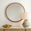 Uttermost Mirrors Landry Round Light Wood Mirror House of Isabella UK