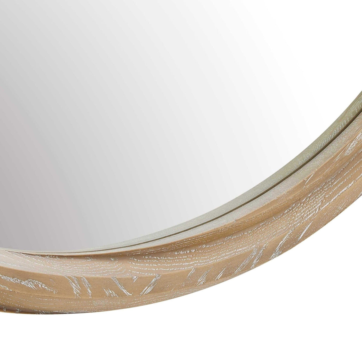 Uttermost Mirrors Landry Round Light Wood Mirror House of Isabella UK