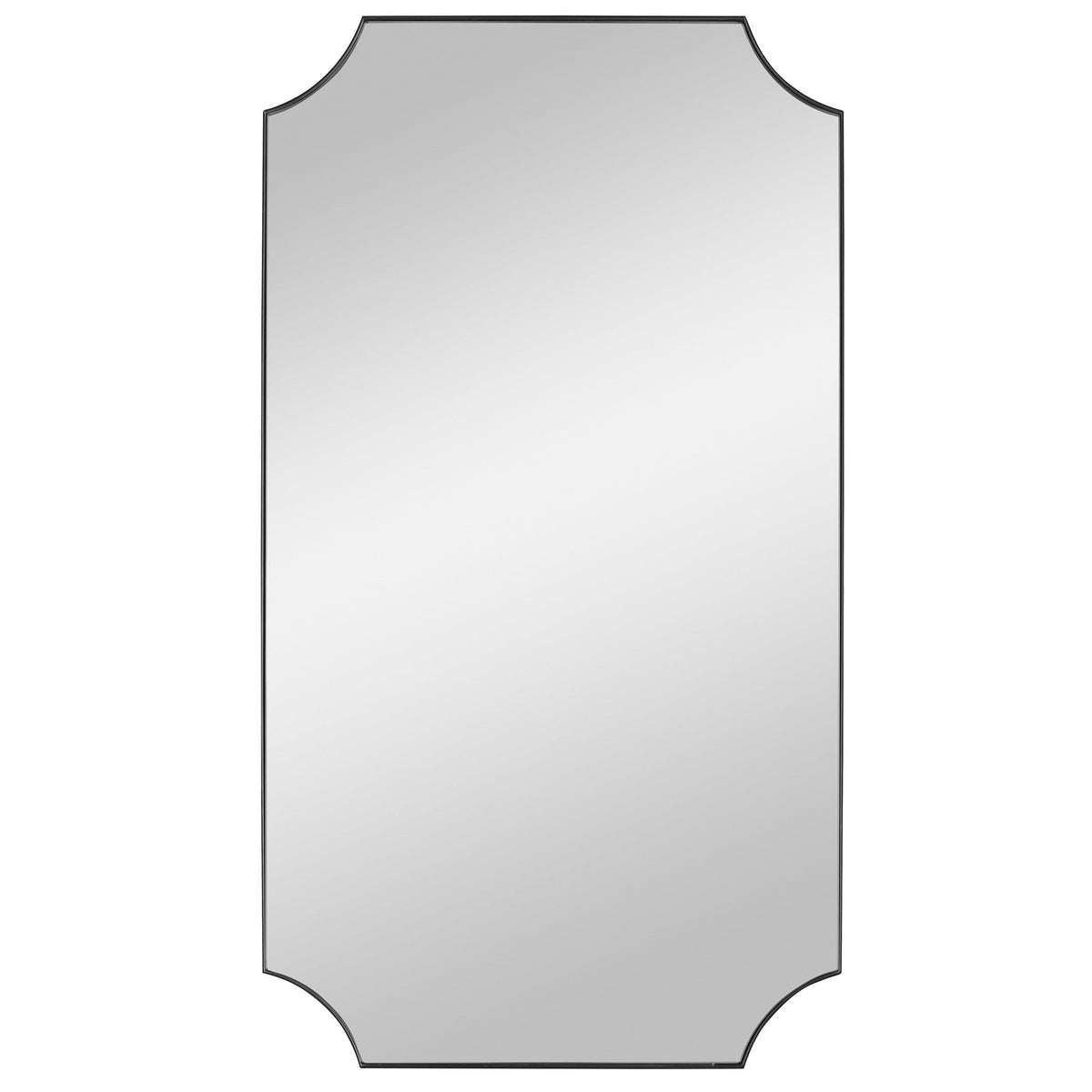 Uttermost Mirrors Lennox Black Scalloped Corner Mirror House of Isabella UK