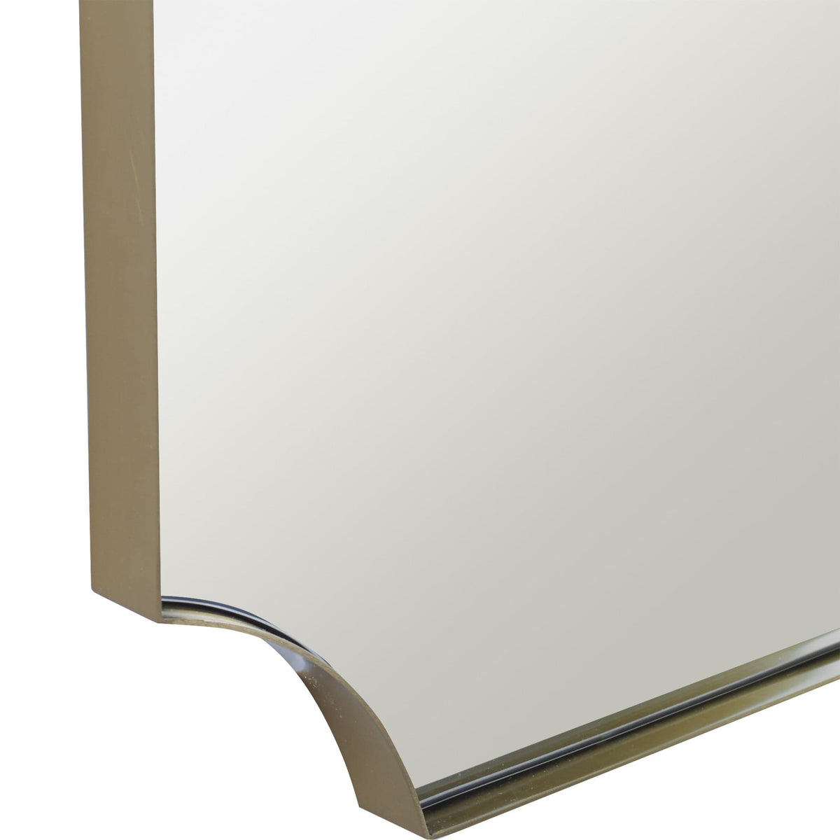 Uttermost Mirrors Lennox Brass Scalloped Corner Mirror House of Isabella UK