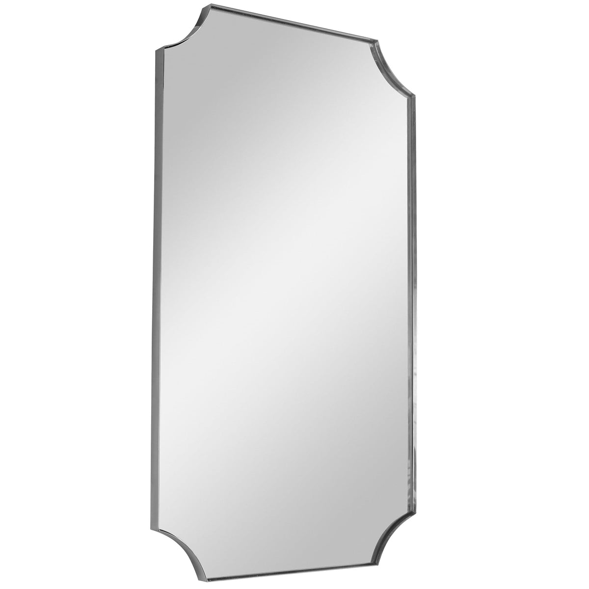 Uttermost Mirrors Lennox Nickel Scalloped Corner Mirror House of Isabella UK