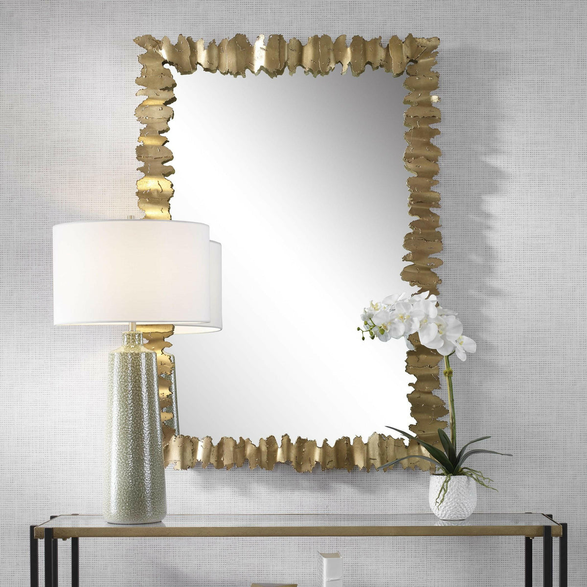 Lev Antique Gold Mirror.