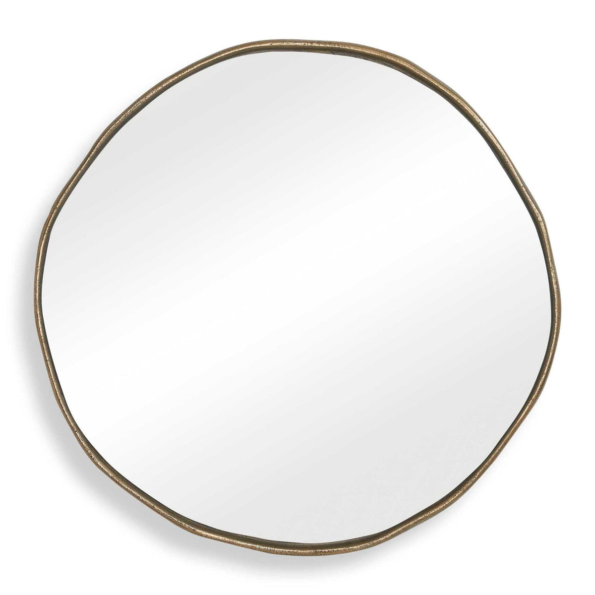 Uttermost Mirrors Lowen Round Brass Mirror House of Isabella UK