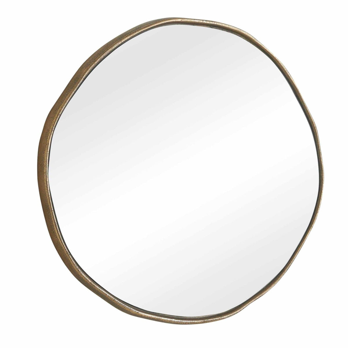 Uttermost Mirrors Lowen Round Brass Mirror House of Isabella UK