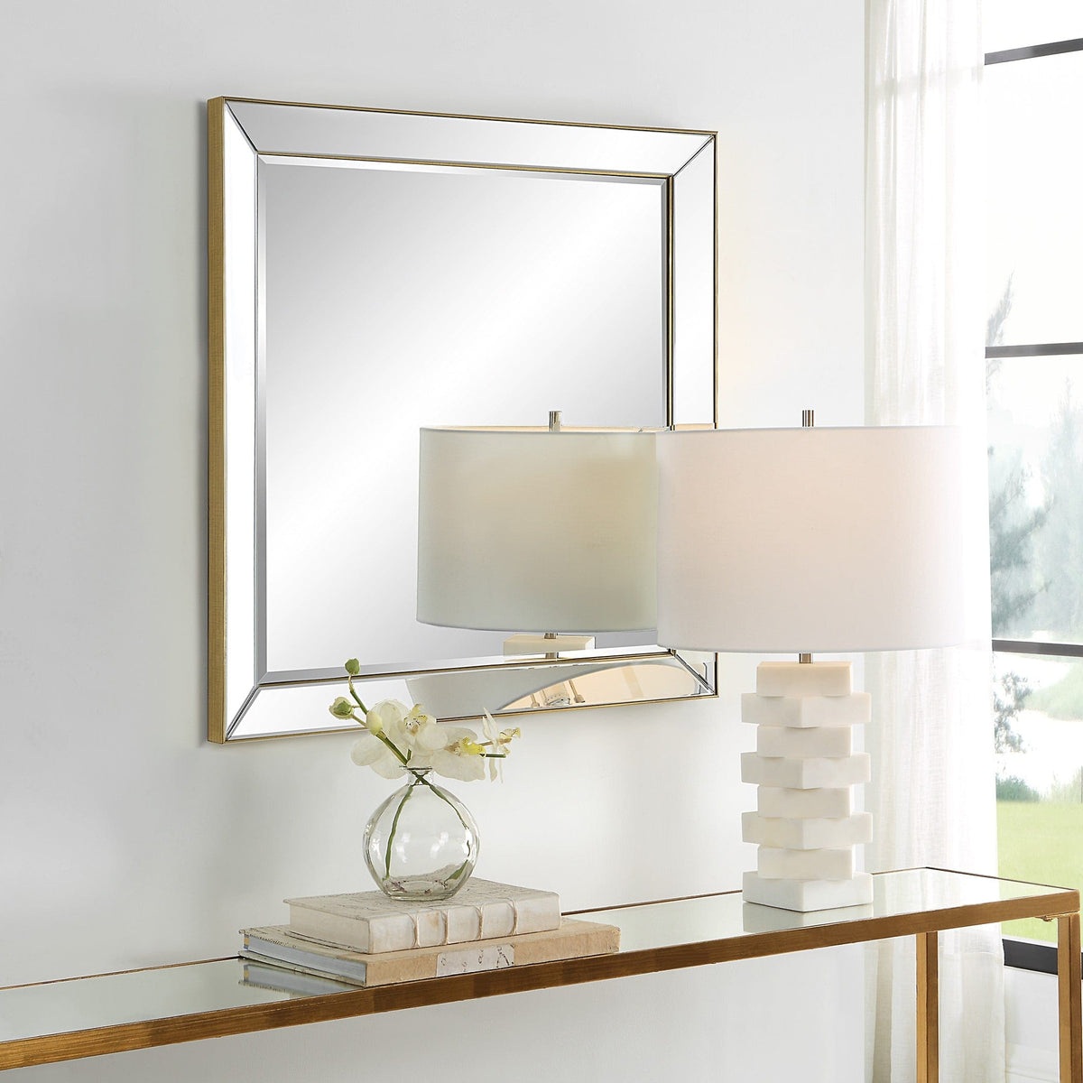 Uttermost Mirrors Lytton Gold Square Mirror House of Isabella UK