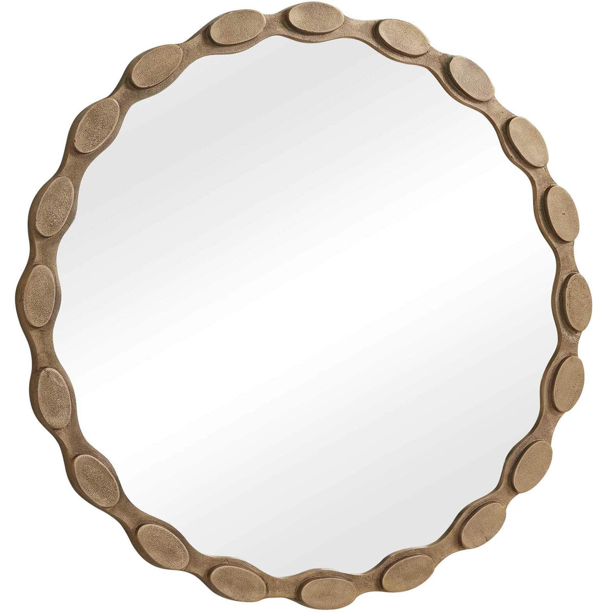 Uttermost Mirrors Marietta Round Brass Mirror House of Isabella UK