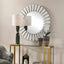 Uttermost Mirrors Miran White Glass Round Mirror House of Isabella UK