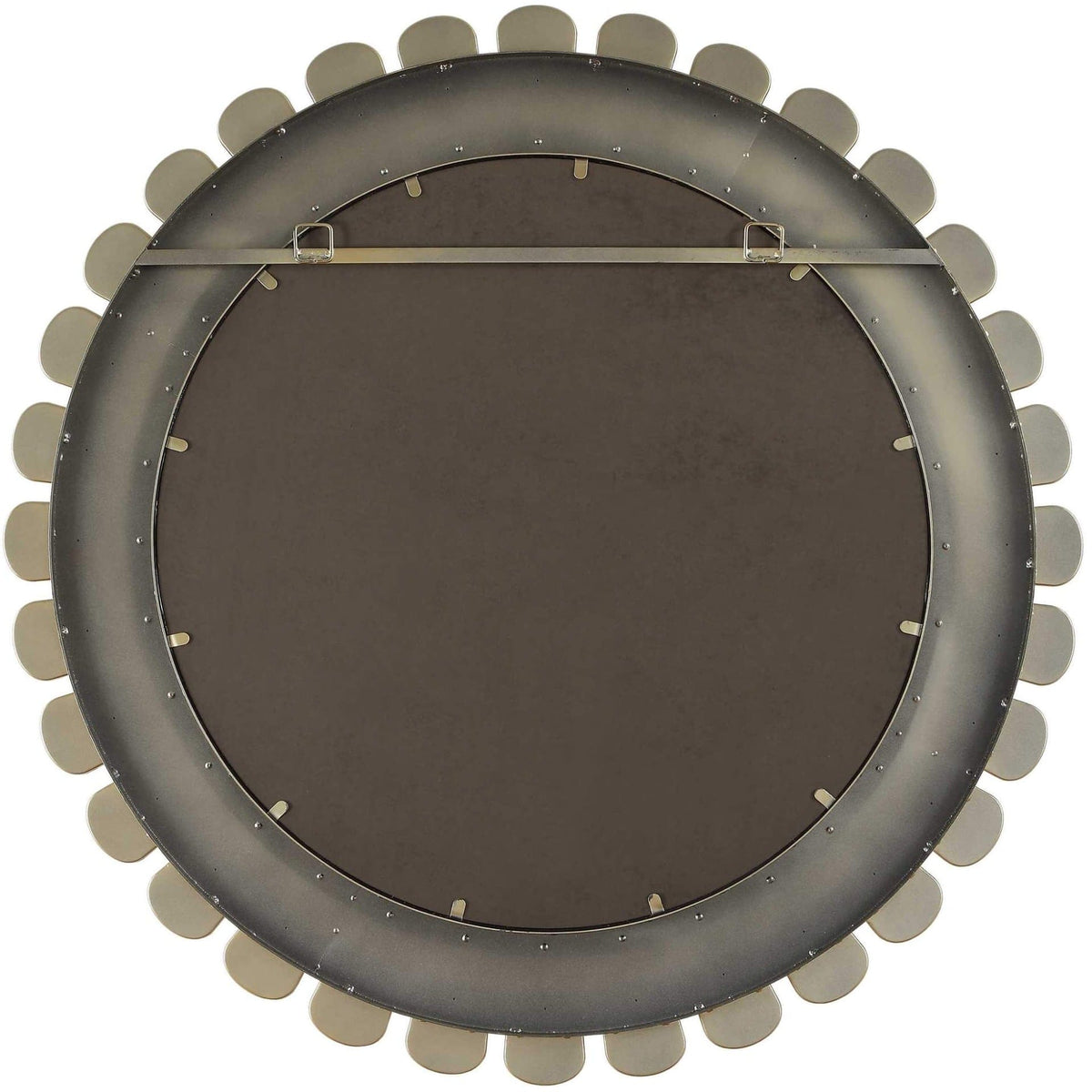 Uttermost Mirrors Miran White Glass Round Mirror House of Isabella UK