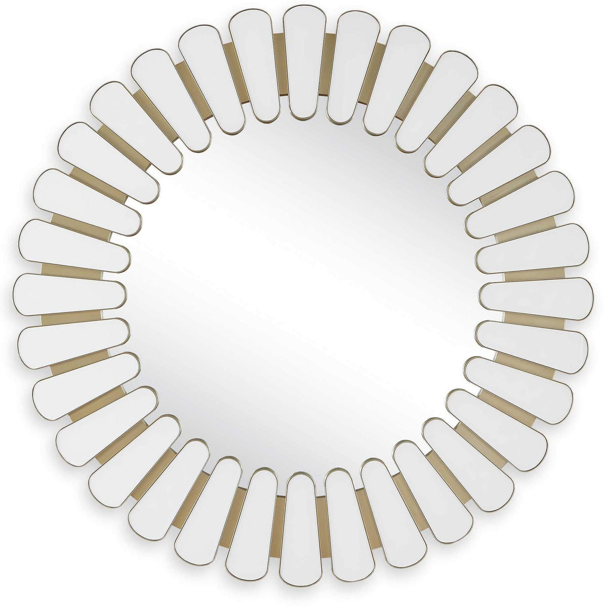 Uttermost Mirrors Miran White Glass Round Mirror House of Isabella UK