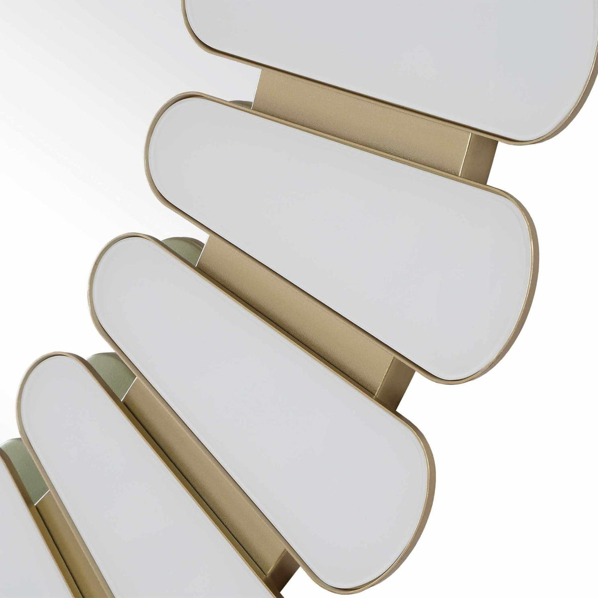 Uttermost Mirrors Miran White Glass Round Mirror House of Isabella UK