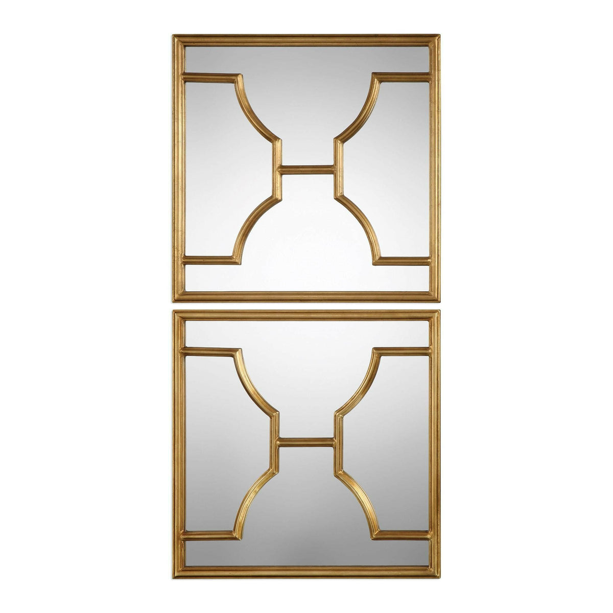 Misa Gold Square Mirrors S/2.