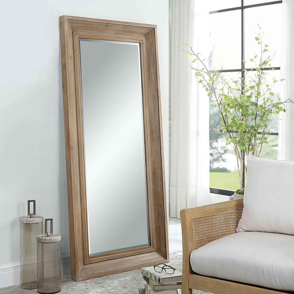 Missoula Large Natural Wood Mirror.