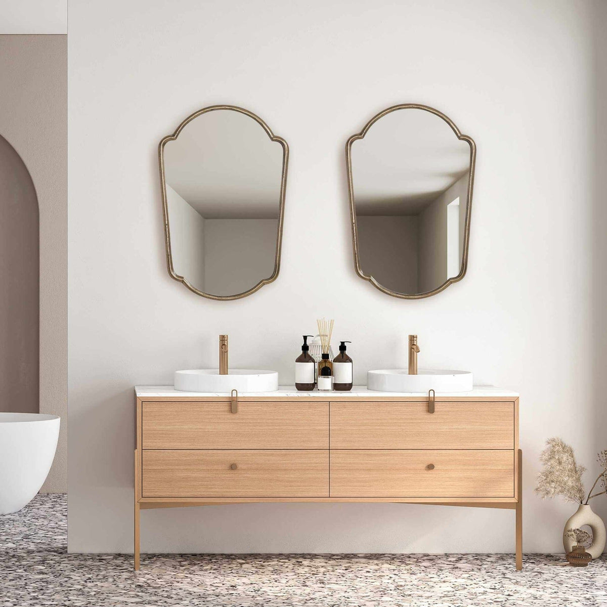 Uttermost Mirrors Naomi Antique Brass Mirror House of Isabella UK