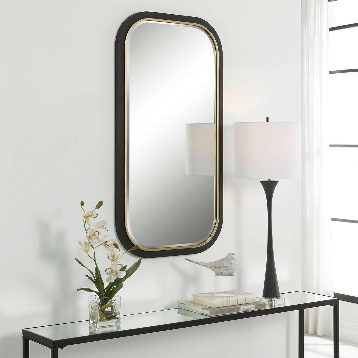 Nevaeh Curved Rectangle Mirror.