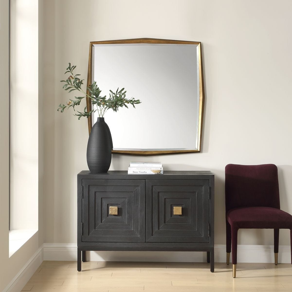 Uttermost Mirrors On Point Square Gold Mirror House of Isabella UK