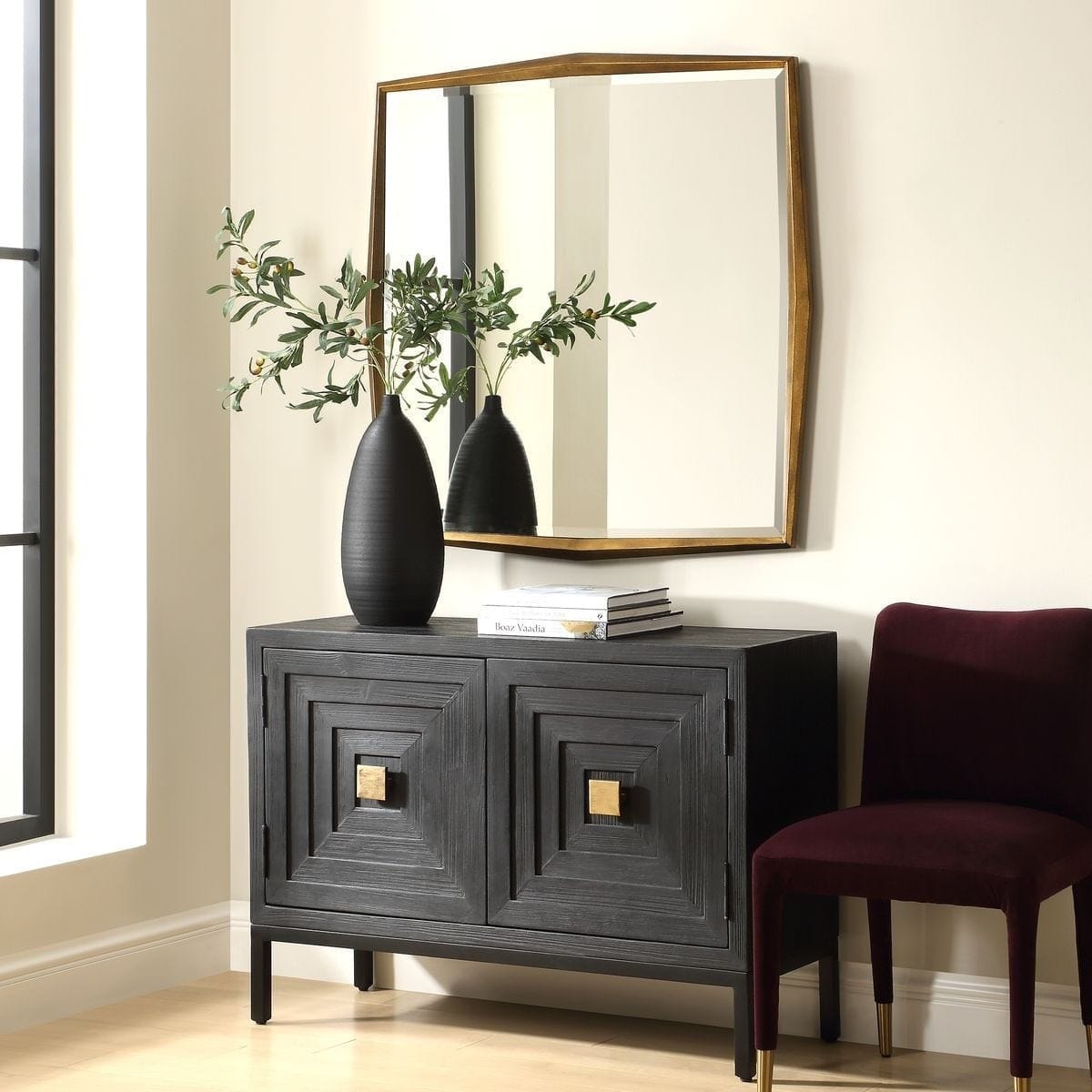 Uttermost Mirrors On Point Square Gold Mirror House of Isabella UK
