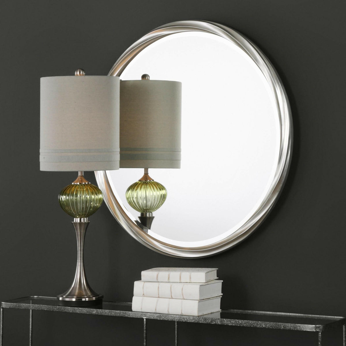 Orion Silver Round Mirror.