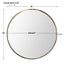Uttermost Mirrors Padria Round Mirror - 102cm Brass House of Isabella UK