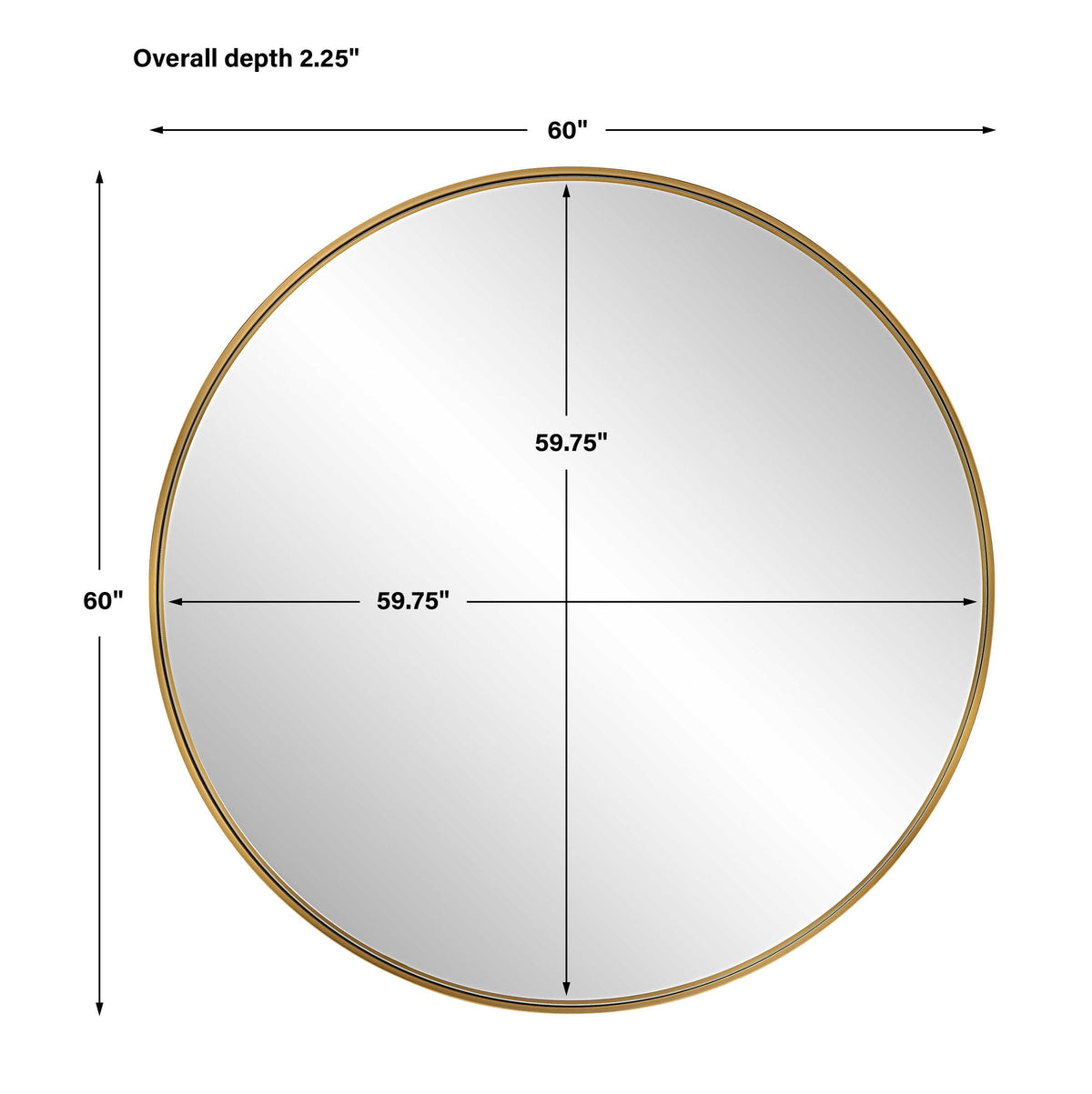 Uttermost Mirrors Padria Round Mirror - 152cm Brass House of Isabella UK