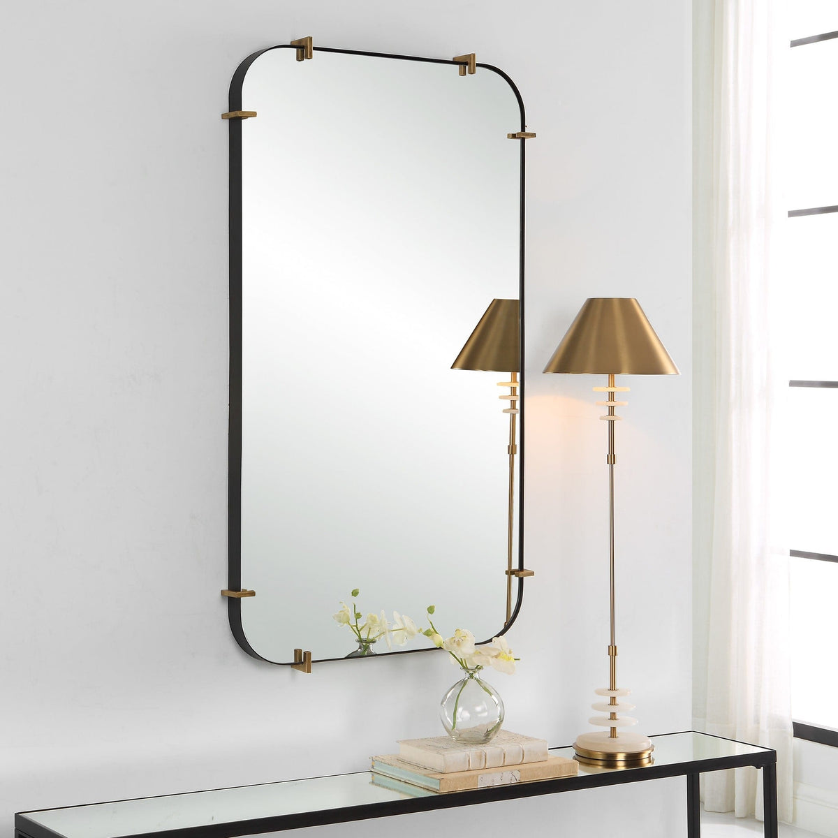 Uttermost Mirrors Pali Industrial Iron Mirror House of Isabella UK
