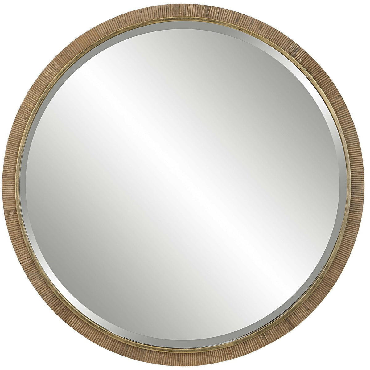 Paradise Round Rattan Mirror.