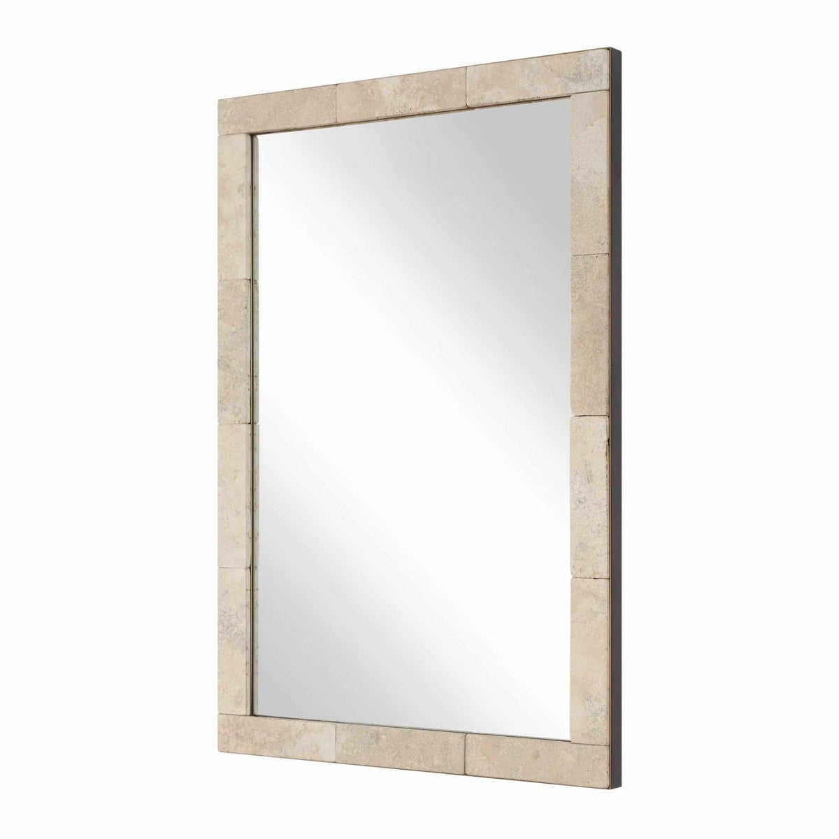 Uttermost Mirrors Pave Rectangular Travertine Mirror House of Isabella UK