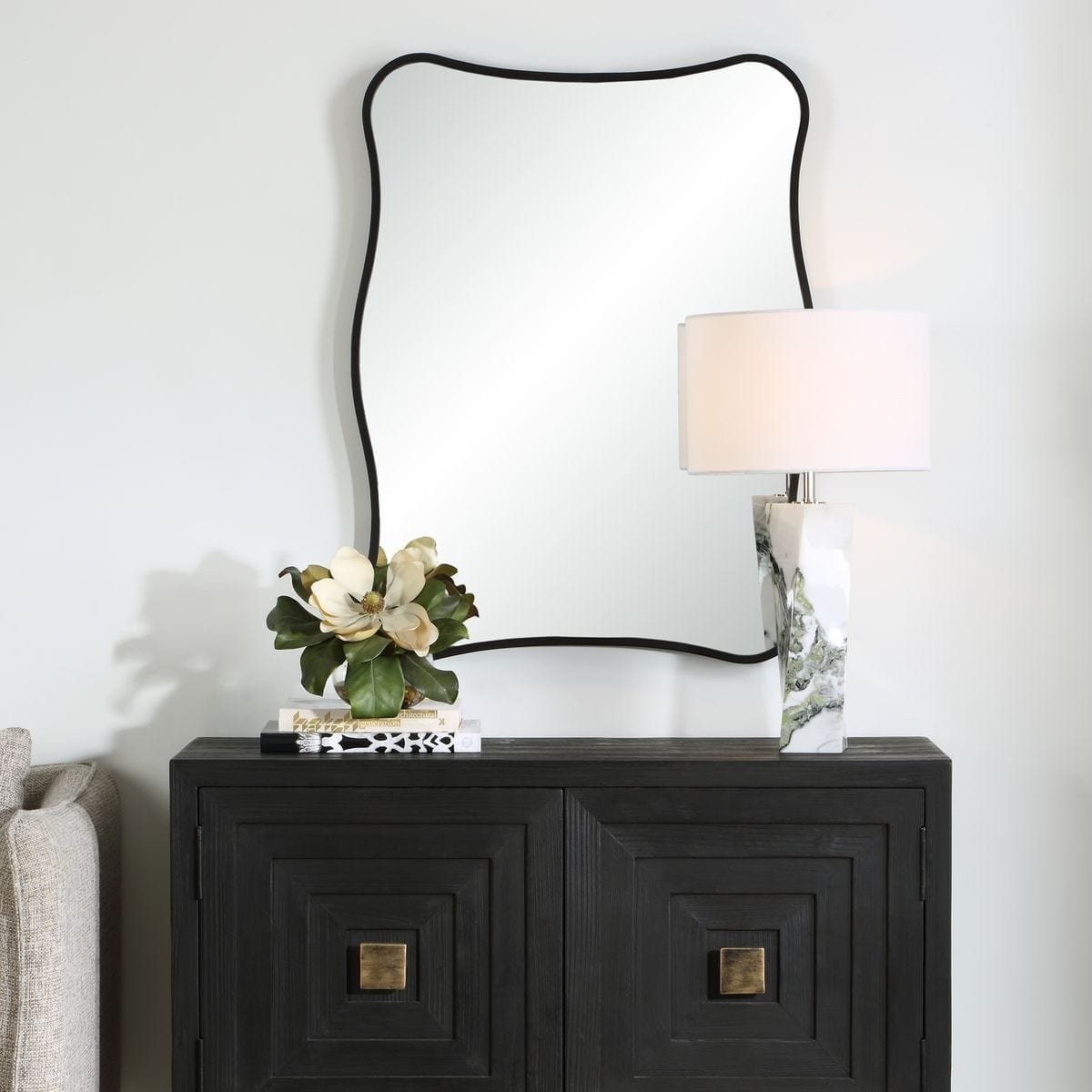 Uttermost Mirrors Pavia Vanity Mirror in Black House of Isabella UK
