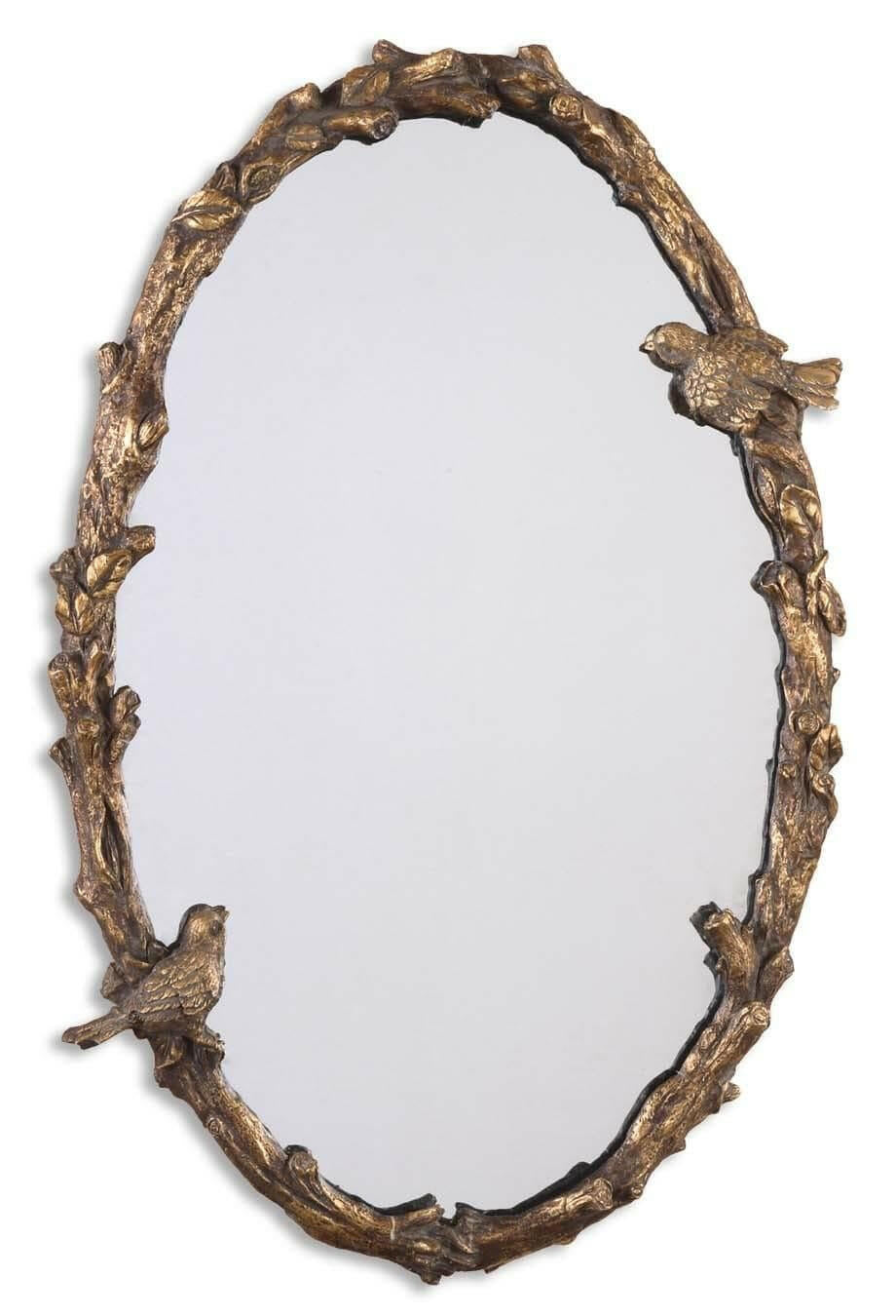 Paza Oval Vine Gold Mirror.