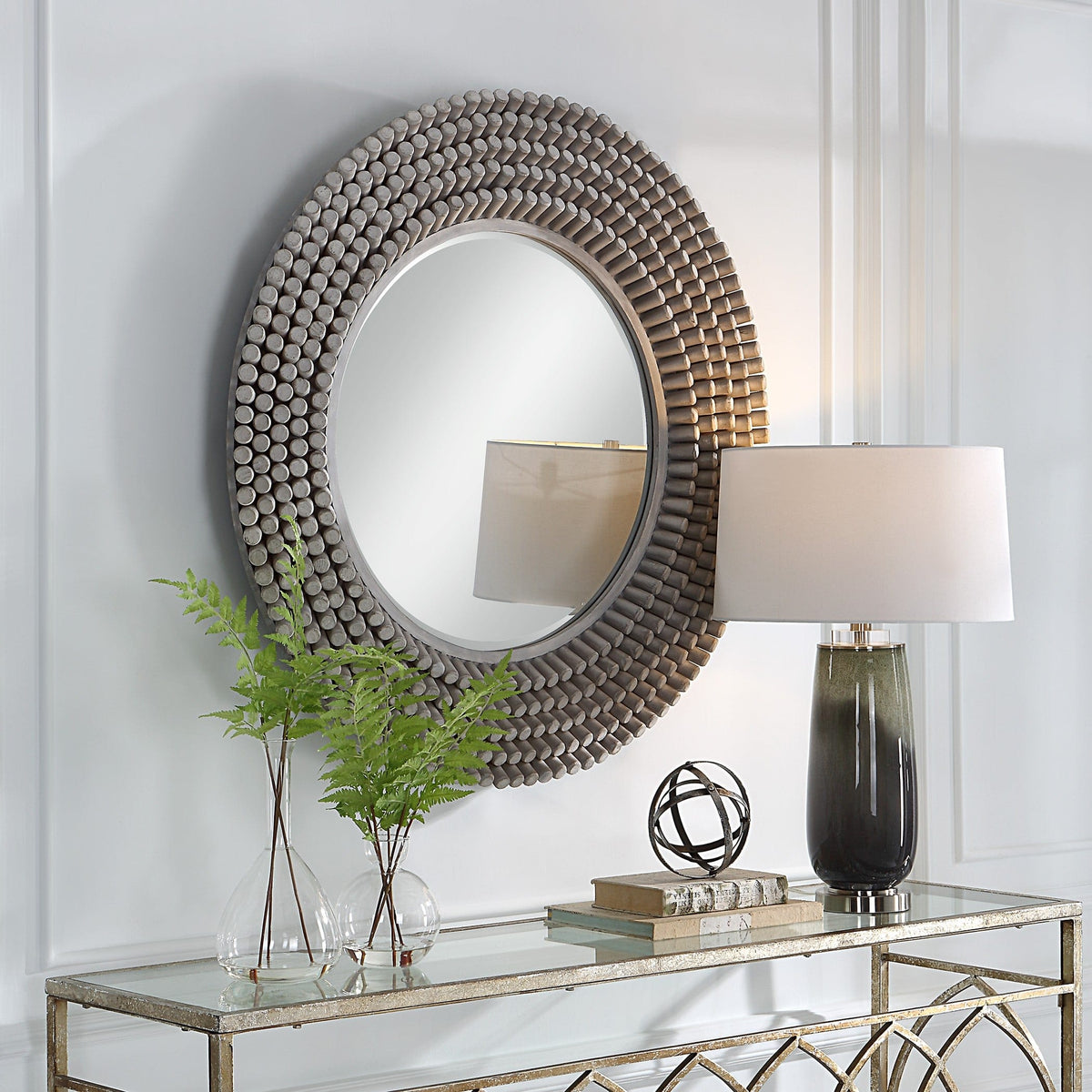 Uttermost Mirrors Portside Round Gray Mirror House of Isabella UK