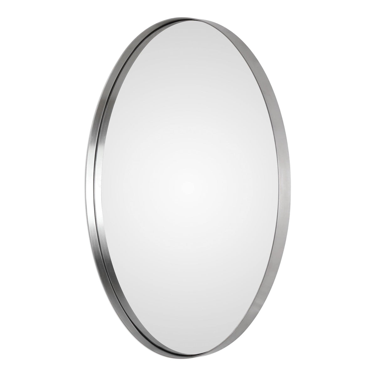 Uttermost Mirrors Pursley Brushed Nickel Oval Mirror House of Isabella UK