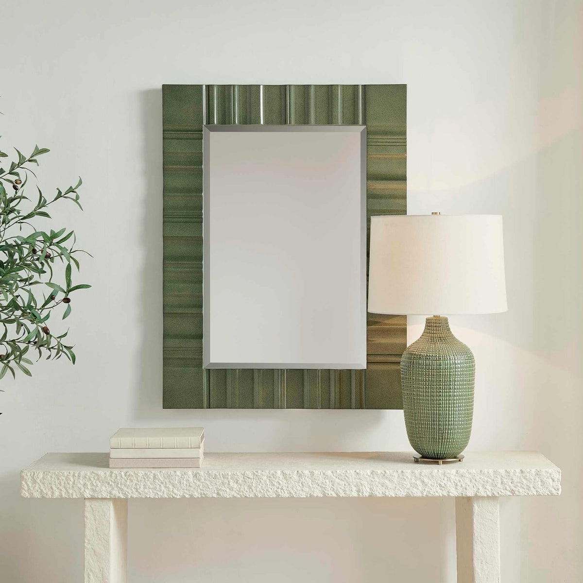 Uttermost Mirrors Quincey Olive Green Mirror House of Isabella UK