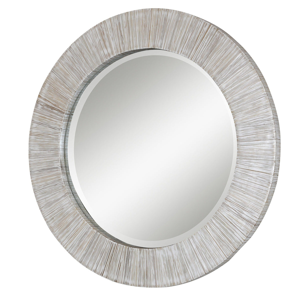 Uttermost Mirrors Repose Whitewash Round Mirror House of Isabella UK