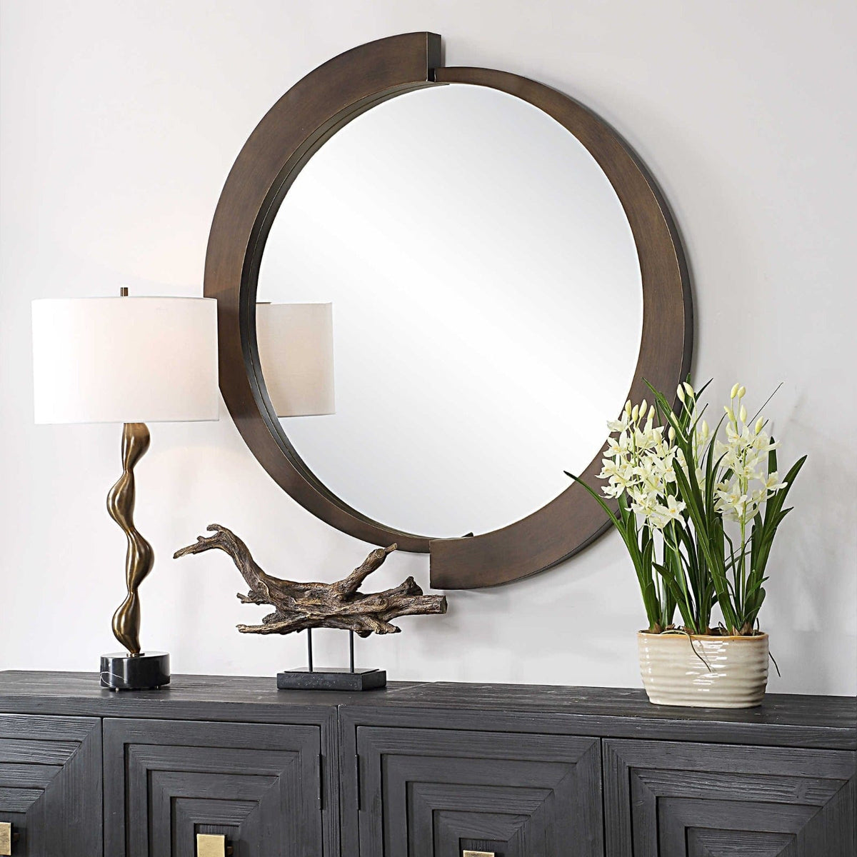 Uttermost Mirrors Reverse Round Mirror House of Isabella UK