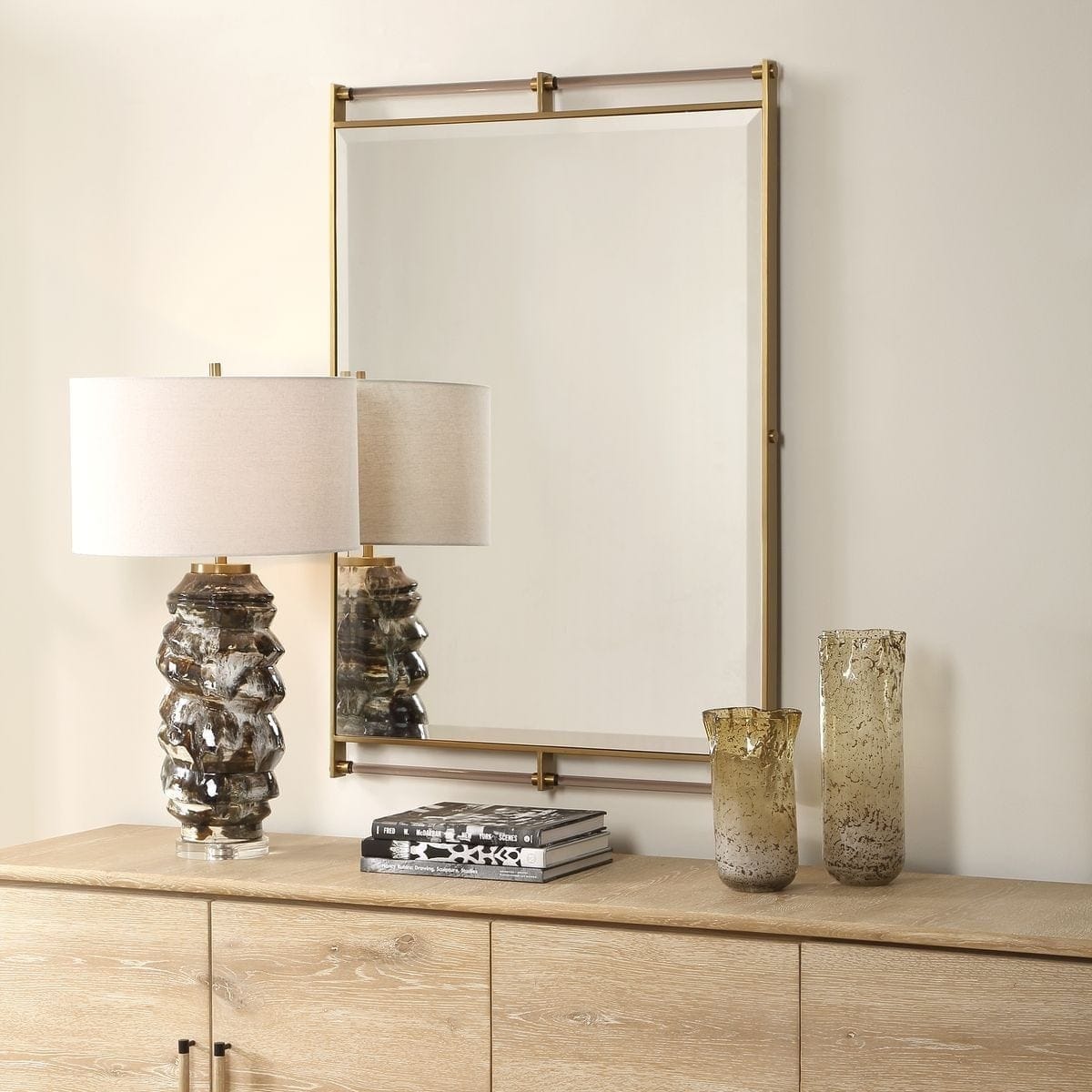Uttermost Mirrors Ripoll Mirror in Antique Brass House of Isabella UK