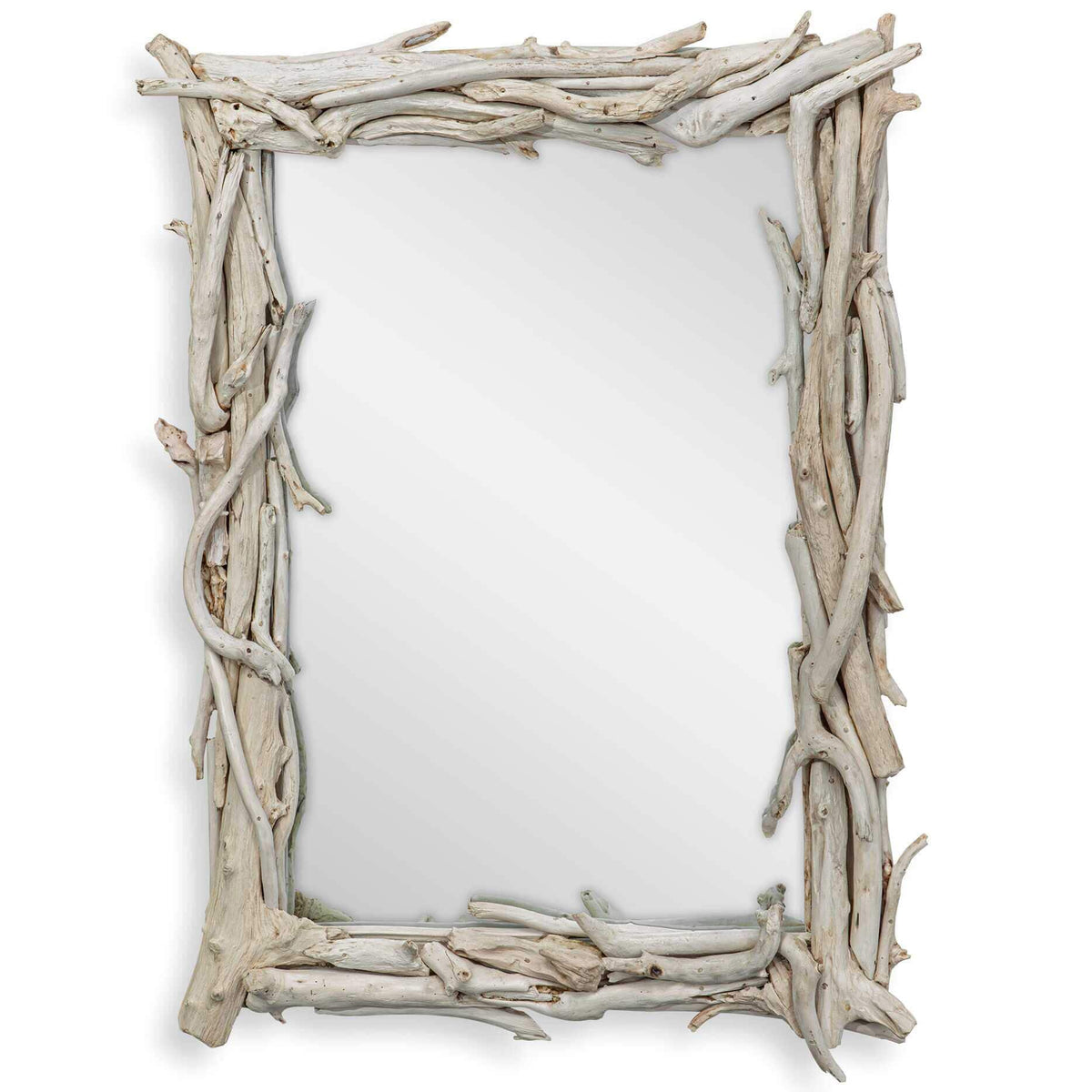 Uttermost Mirrors Rooted Reflection Bleached Teak Rectangular Mirror House of Isabella UK