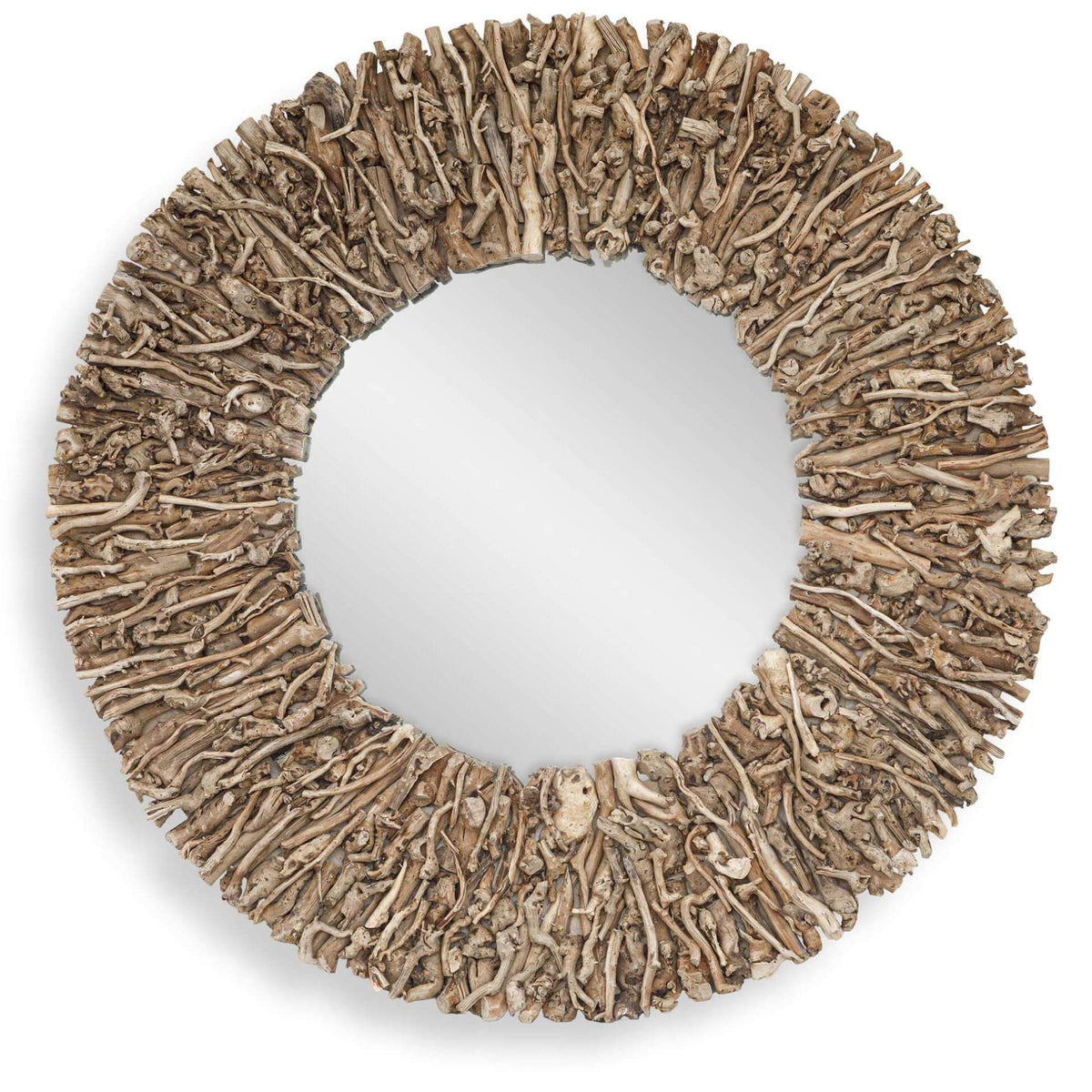 Uttermost Mirrors Rossetti Round Interwoven Wood Mirror House of Isabella UK