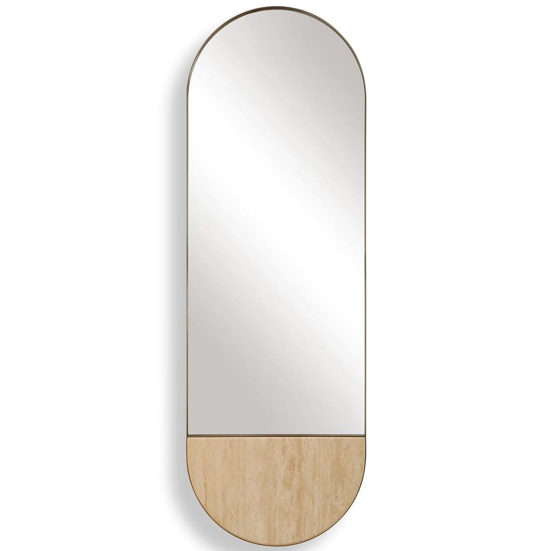 Uttermost Mirrors Russo Tall Oval Mirror in Travertine House of Isabella UK