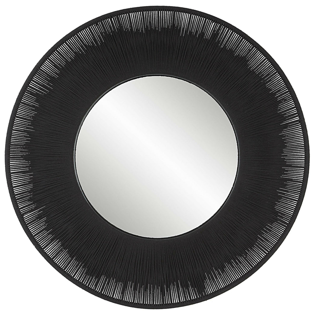 Sailor's Knot Black Round Mirror.