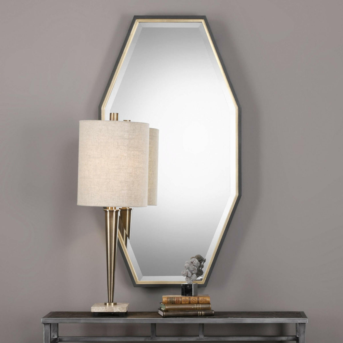 Savion Gold Octagon Mirror.