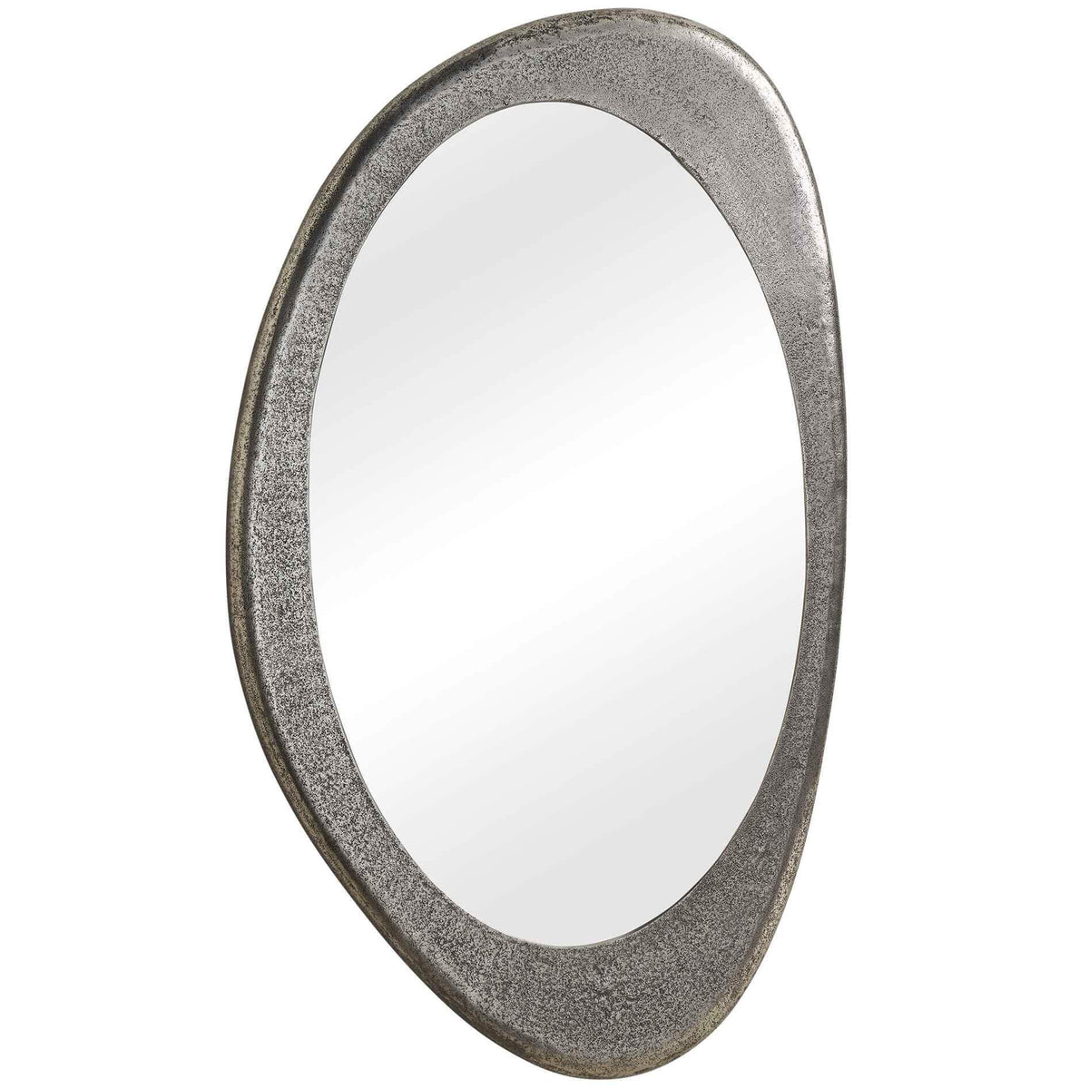 Uttermost Mirrors Schiller Oval Antique Nickel Mirror House of Isabella UK
