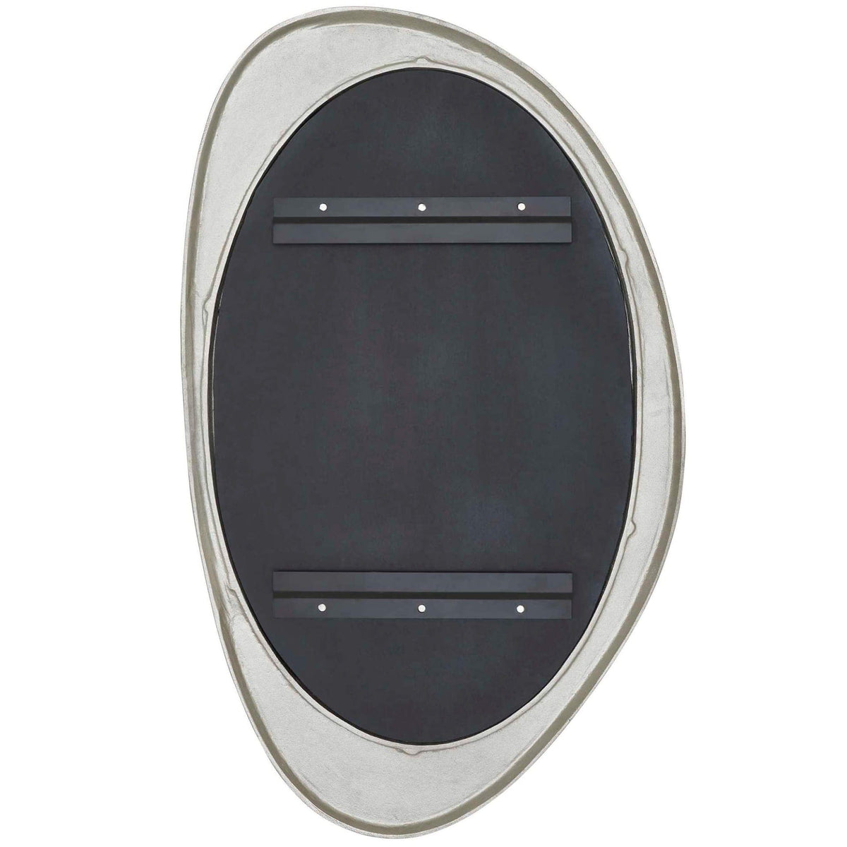 Uttermost Mirrors Schiller Oval Antique Nickel Mirror House of Isabella UK