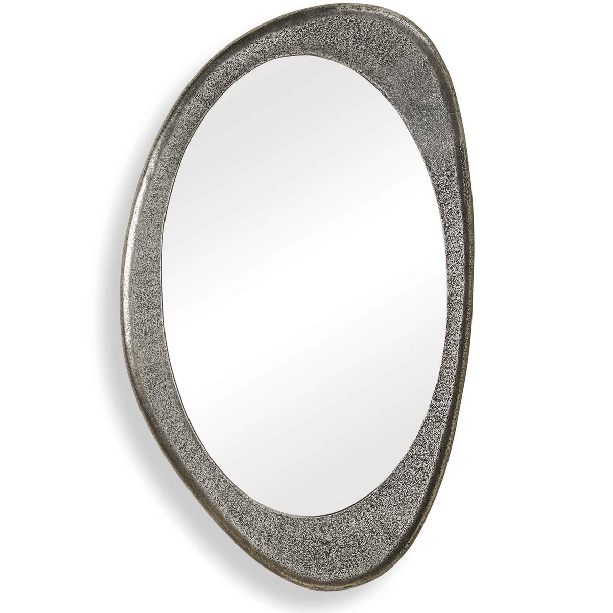Uttermost Mirrors Schiller Oval Antique Nickel Mirror House of Isabella UK