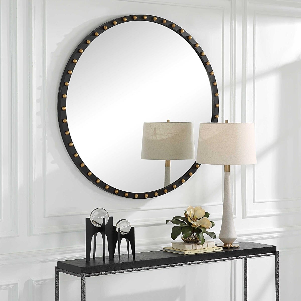 Uttermost Mirrors Sele Oversized Round Mirror House of Isabella UK