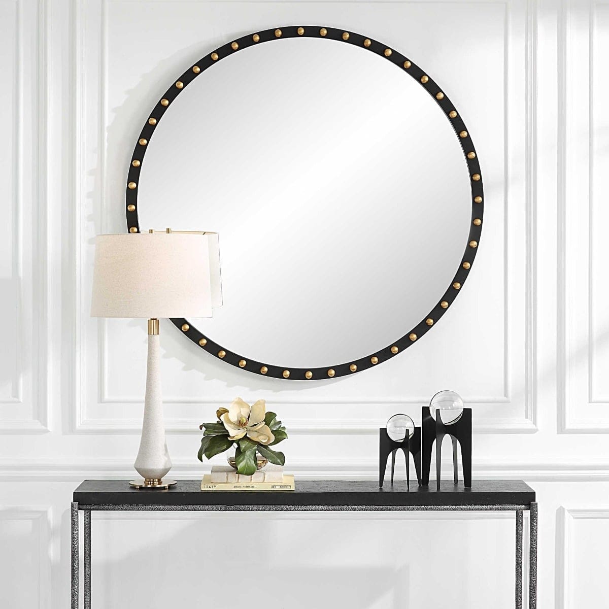 Uttermost Mirrors Sele Oversized Round Mirror House of Isabella UK