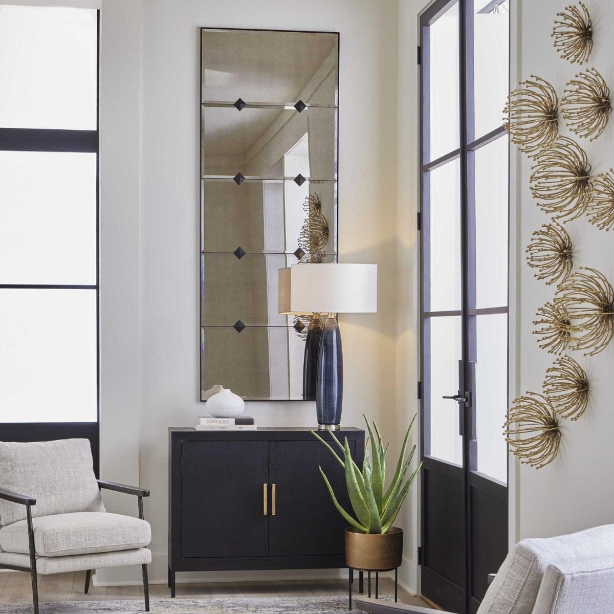 Uttermost Mirrors Serchio Oversized Iron Mirror House of Isabella UK