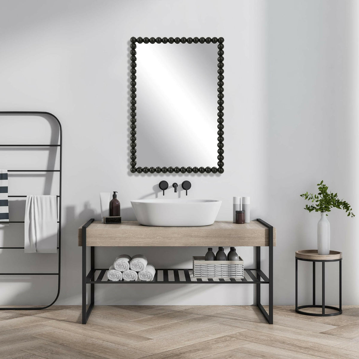 Serna Black Vanity Mirror.